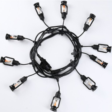 ВНУТРЕННИЕ НАРУЖНЫЕ САДОВЫЕ СВЕТИЛЬНИКИ LED 5M 10 ШТ. РЕТРО ГИРЛАНДНЫЕ ЛАМПЫ