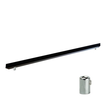 Podsufitka do lampy 115cm 2 otwory czarna + 07