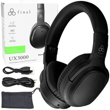 Final Audio UX3000 - Słuchawki Bezprzewodowe Nauszne z BT 5.0 aptX LL, ANC