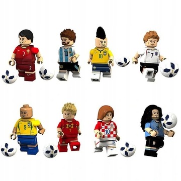 8 sztuk Gwiazda piłki nożnej Figurka Messi Beckham