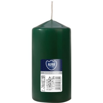 BISPOL 12cm świeca walec 60/120 BUTELKOWA ZIELEŃ