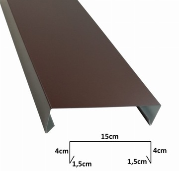 Obróbka attyki ogniomuru 15 cm - 0036 aluminium