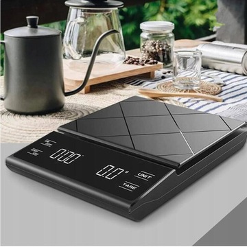 КУХОННЫЕ ВЕСЫ СЕНСОРНЫЕ ЦИФРОВЫЕ КОФЕЙНЫЕ ВЕСЫ С ТАЙМЕРОМ 3000г / 0,1г