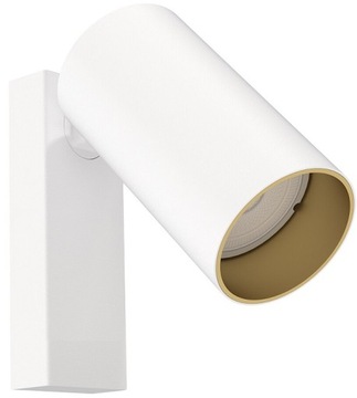 NOWODVORSKI LAMPA 7772 MONO BIAŁO ZŁOTY KINKIET Z WŁĄCZNIKIEM