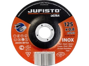TARCZA DO CIĘCIA METALU 125x0.8 mm INOX JUFISTO
