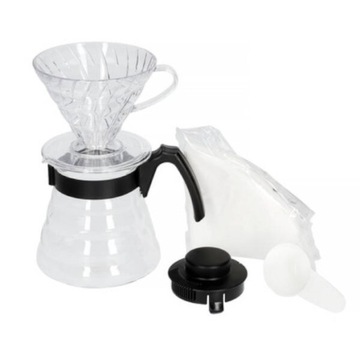 ZESTAW HARIO V60 DRIP+SERWER+FILTRY ZAPARZACZ DZBANEK DO KAWY