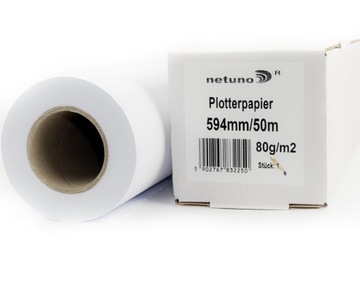 Papier do plotera w roli 594 x 50mb 80g OD NETUNO!