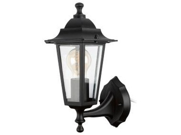 KINKIET ELEWACYJNY ZEWNĘTRZNY E27 3,4W LED LATARENKA CZARNY