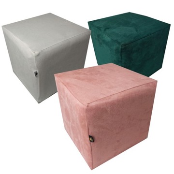 Pokrowiec na pufe welur ochrona 50x50x40