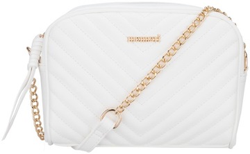 Torebka MONNARI Listonoszka CHANELKA PIKOWANA BIAŁA