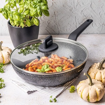 Patelnia wok z powłoką marmurową 28cm indukcja KLAUSBERG KB-7668