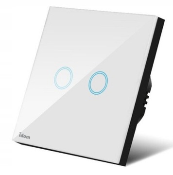 DOTYKOWY WŁĄCZNIK ŚWIATŁA PODWÓJNY SZKLANY IDOM