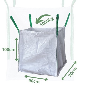 БИГ-БЭГ 1000КГ ДЛЯ РЕЗИНОВОГО КАМНЯ 90х90х100