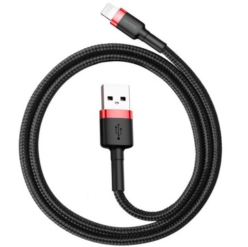 Kabel USB-A - Lightning, Baseus Cafule 2,4A, 0,5M