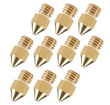 10 x Dysza Mosiężna Brass MK8 0.4mm M6 Zestaw Creality Ender 3 Pro V2