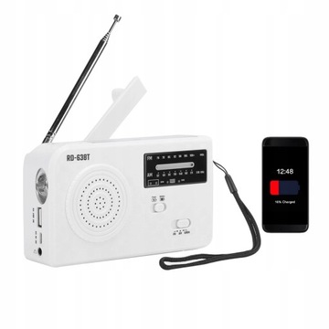 RADIO FM/AM NA DYNAMO SOLAR POWERBANK LATARKA