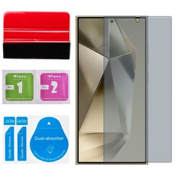 PRYWATYZUJĄCA FOLIA HYDROŻELOWA DO SAMSUNG GALAXY S24 ULTRA ZESTAW Z RAKLĄ