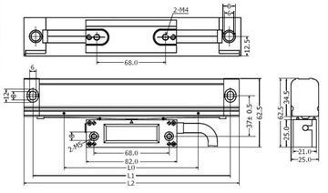 Оптическая измерительная линейка SINO KA-300 5 мкм 470 мм
