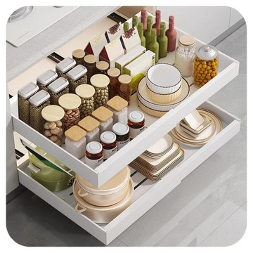 Регулируемая ящика телескопической полки выдвижной вставка в кухонный шкаф