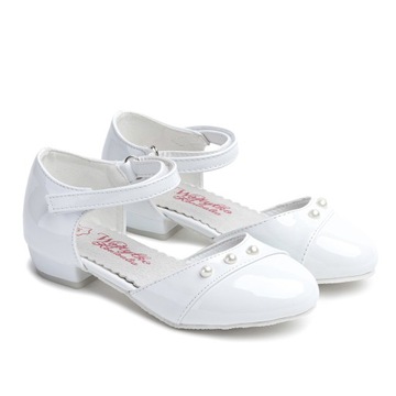 Buty komunijne na rzep wkł.SKÓRA wygodne Wojtyłko