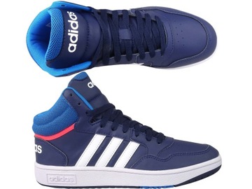 ADIDAS HOOPS MID 3.0 K GW0400 BUTY DAMSKIE TRAMPKI WYSOKIE GRANATOWE