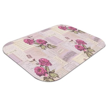Do mieszkania dywanik pod krzesło Papier i peonie