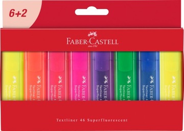 FABER-CASTELL Zakreślacz 1546 Fluo 6+2 kol ETUI