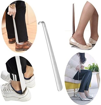 ЛОЖКА ДЛЯ ОБУВИ МЕТАЛЛИЧЕСКАЯ, БОЛЬШАЯ, ДЛИННЫЙ КРЮК