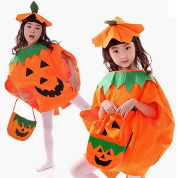 STRÓJ DYNIA PRZEBRANIE HALLOWEEN ŚWIĘTO DYNI 3w1 KOSTIUM ZESTAW BAL+ KOSZYK