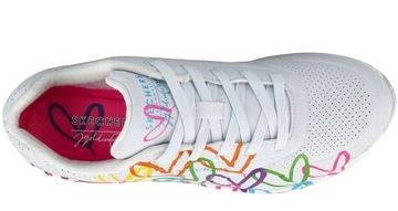 Buty Damskie Skechers 177981WMLT UNO HIGHLIGHT LOVE Białe 37