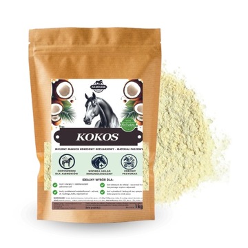 Makuch kokosowy 1kg mielony - pasza dla koni alergików dodatek do meszu