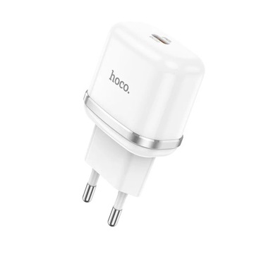 HOCO ŁADOWARKA SIECIOWA TYP C PD 20W FAST CHARGE BIAŁA + GRATIS RYSIK