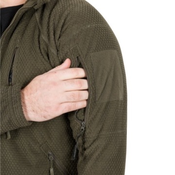 Толстовка Polar Helikon ALPHA TACTICAL Grid Fleece, черная, размер M