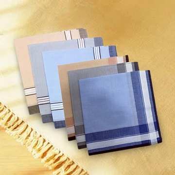 Платочные платки с нагрудным платком 40x40 см, хлопковые банданы для мужчин, стиль G, 6 шт., случайный выбор