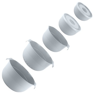 НАБОР КУХОННЫХ МИСШЕК МИСКИ С КРЫШКАМИ + ДУРШРУГ 7 шт.