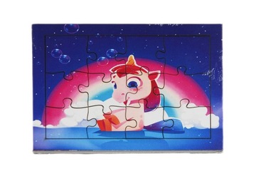 Drewniana EKO kolorowa układanka dla dzieci Zabawka PUZZLE 12 el.