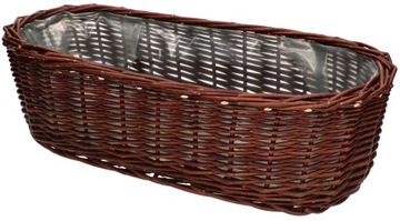 КОРЗИНА, ПЛЕТЕНЫЙ ЦВЕТОЧНЫЙ ГОРШОК, КРЫШКА 50, ДЕРЕВЯННАЯ КОРЗИНА