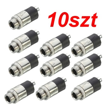 Gniazdo Mini Jack 3,5mm montażowe do obudowy 10szt