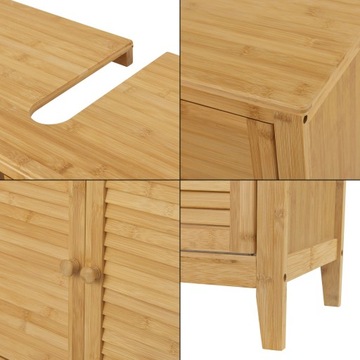 Бамбуковый шкаф для ванной комнаты для раковины, книжный шкаф