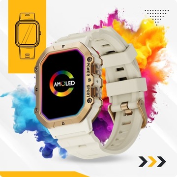 SPORTOWY SMARTWATCH DAMSKI ZEGAREK WODOODPORNY POLSKIE MENU ROZMOWY AMOLED