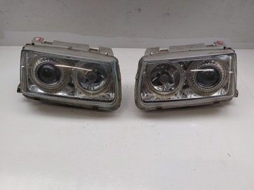 VOLKSWAGEN POLO 3 6N LAMPY PRZEDNIE DEPO RINGI SOCZEWKA TUNINGOWE ŁADNE