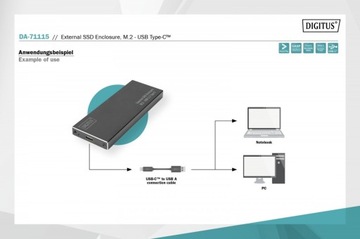 Obudowa zewnętrzna USB Typ C na dysk SSD M2 ),,