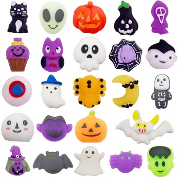 15/25/35 Pcs Halloween Mochi Squishy Toy Themed