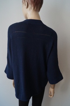 RENE LEZARD stylowy sweter ażurowy narzutka 40