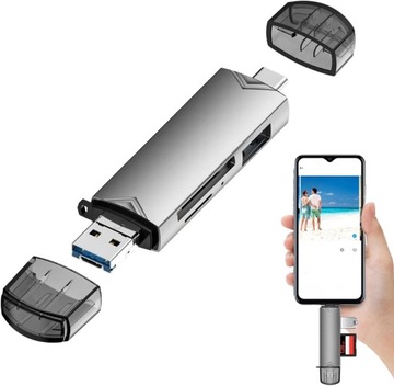 АДАПТЕР КАРТРИДЕРА USB 3.0 КАРТА ПАМЯТИ TYPE-C PLUG&PLAY