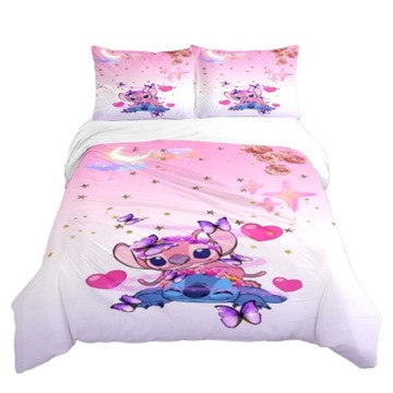 Stitch zestaw poszewek na kołdrę poduszkę 3 SZTUK