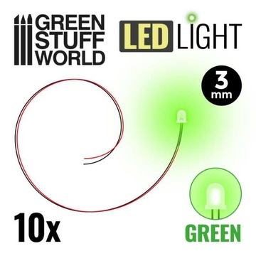 Zielone diody LED - 3mm