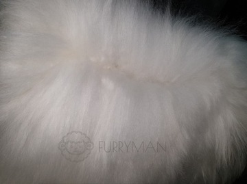 Покрывало из натуральной белой овчины - XXL