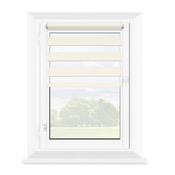 ROLETA NOC DZIEŃ 56X140CM WYMIAR WANILIOWY