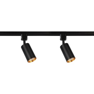 ZESTAW SZYNOPRZEWÓD 1M + 2x LAMPY GU10 BK/G